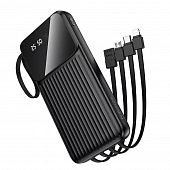 Аккумулятор внешний резервный BOROFONE BJ76 Smart power bank with 4 cables(10000mAh) (черный)