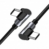 Кабель UGREEN US323 70531 Angled USB-C Cable Aluminum Case with Braided 2m Black